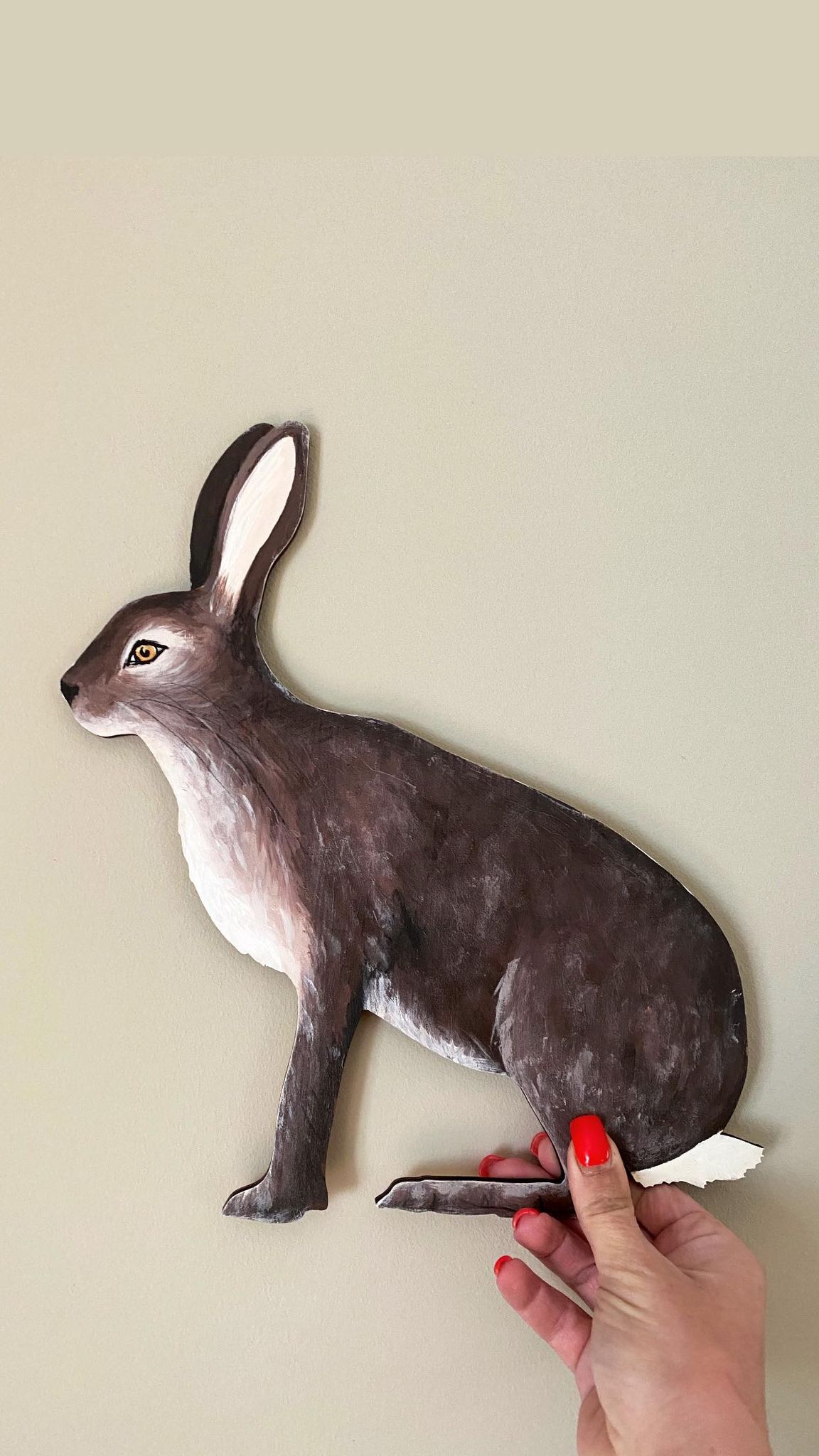 Hand painted Hare