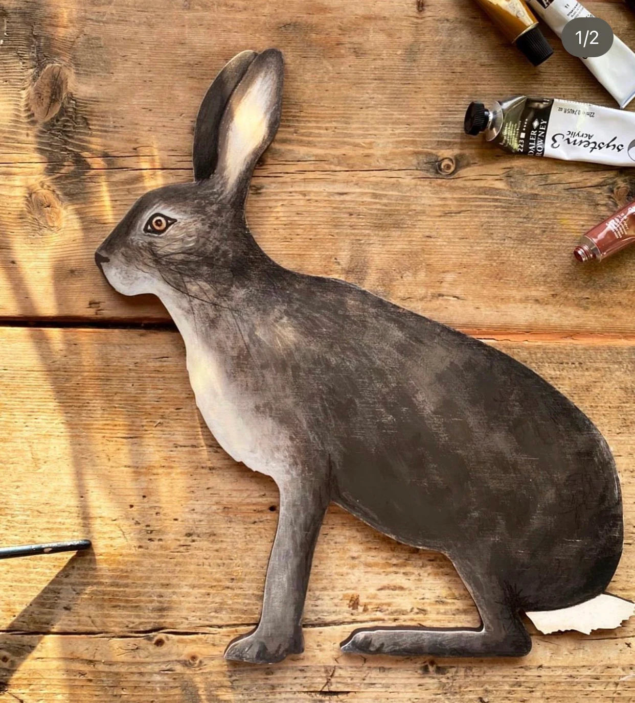 Hand painted Hare