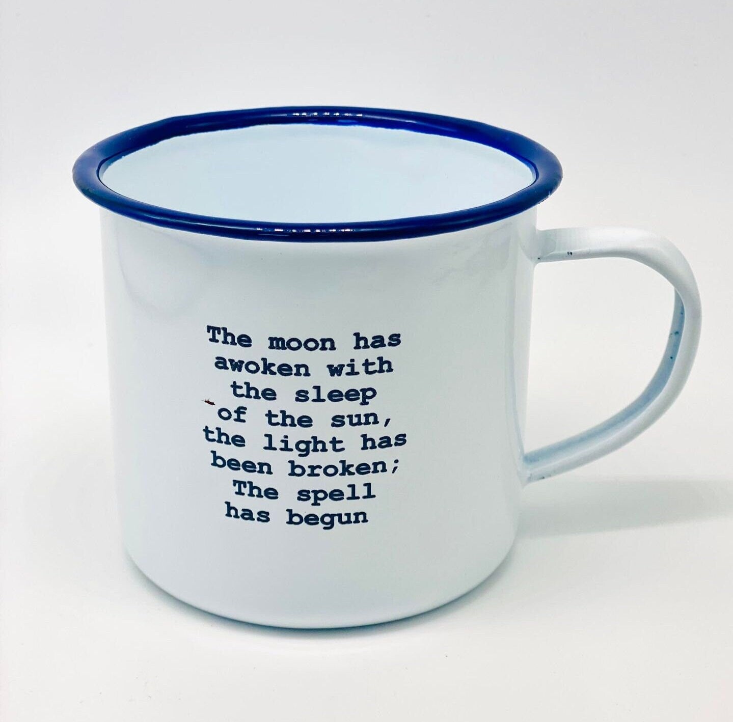 The moon has awoken Witchcraft Halloween Magic lovers enamel mug gift