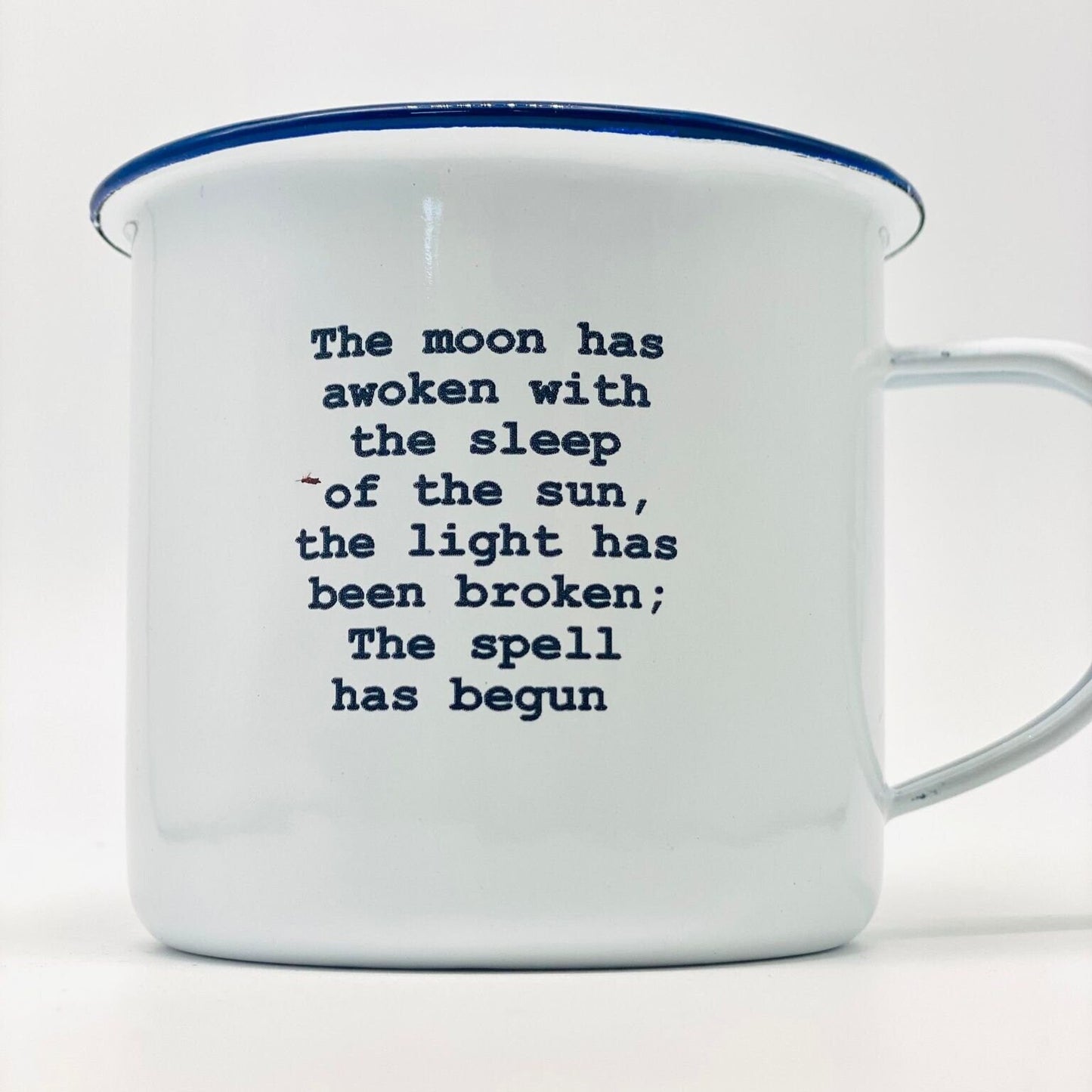 The moon has awoken Witchcraft Halloween Magic lovers enamel mug gift
